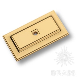 Brass Подложка для мебельных ручек 3041 прямоугольная, глянцевое золото