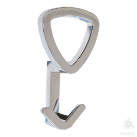 Brass Крючок мебельный трёхрожковый 712MP02 глянцевый хром