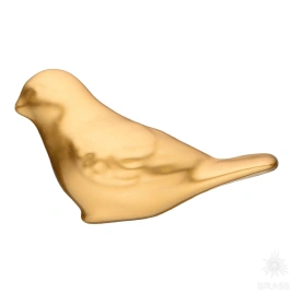 Brass Ручка кнопка 10630 BIRD GOLD RIGHT птичка керамика золотой