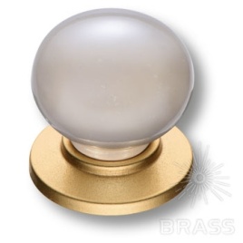 Brass Ручка кнопка 3005-61-PEARL перламутровый / матовое золото