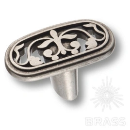 Brass Ручка кнопка 15.371.00.16 старое серебро