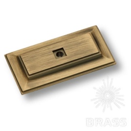 Brass Подложка для мебельных ручек 3041 прямоугольная, состаренная латунь