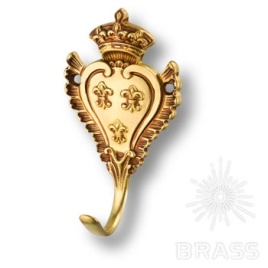 Brass Крючок мебельный однорожковый 152010H французское золото