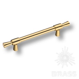 Brass Ручка рейлинг 4690 0128 GL-GL глянцевое золото 128 мм