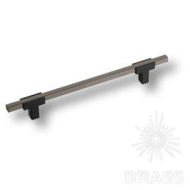 Brass Ручка рейлинг модерн 778-160-Matt Black-Titanium чёрный/графит 160 ммм