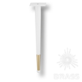 Brass Опора мебельная KMA-0124-0410-B12-C25 WhIte/Matt Gold белый/матовое золото 410 мм