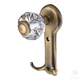Brass Крючок мебельный с кристаллом 0437-013 состаренная латунь