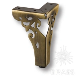 Brass Опора мебельная резная KAX-4626-0110-A08 античная бронза