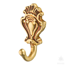 Brass Крючок мебельный однорожковый 151030H французское золото