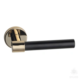 Brass Ручка дверная HA186RO12 GL-GL/AL6 AXE глянцевое золото/чёрный