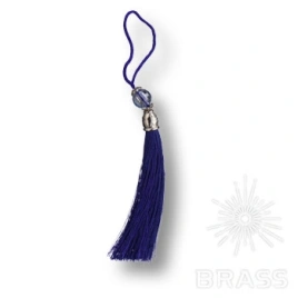 Brass Кисточки для мебельных ручек TASSEL-10-SAKS-COLOR синий/глянцевый хром