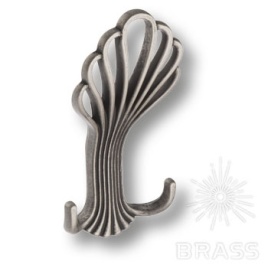 Brass Крючок мебельный трёхрожковый 747MP14 старое серебро