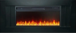 Каминокомплект Line 42 (Разборный) - Черный матовый (санд блэк) с очагом Vision 42 LED