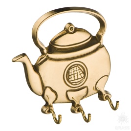 00093 Крючок "Чайник", латунь