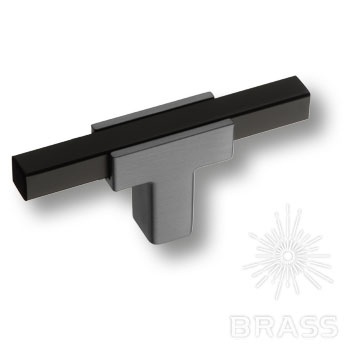 Brass Ручка кнопка 67-Titanium-Matt Black графит-черный фото 1