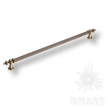 Brass Ручка скоба 1670-40-320-053 старая бронза ребристая 320 мм фото 1