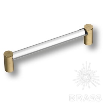Brass Ручка рейлинг эксклюзивная коллекция BU 016.128.36 полированная латунь 128 мм фото 1