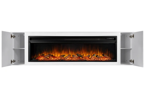 Каминокомплект Портал-тумба Madison (Разборный) - Бьянко белый с очагом Vision 60 LOG LED фото 3