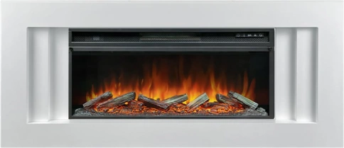 Каминокомплект Line 42 SFT - Белый с очагом Vision 42 LOG LED фото 1