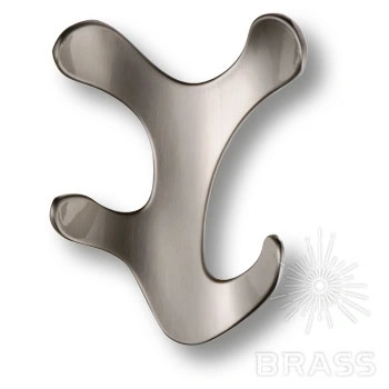 Brass Крючок мебельный четырёхрожковый 723MP08 сатинированный никель фото 1