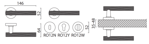 Brass Ручка дверная HA184VRO12 PN GRIP-V глянцевый никель фото 2