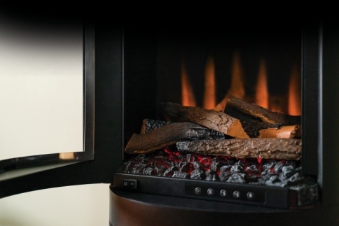 Трехсторонний электрокамин с обогревом BRITISH FIRES Ashurst Barrel Stove фото 2