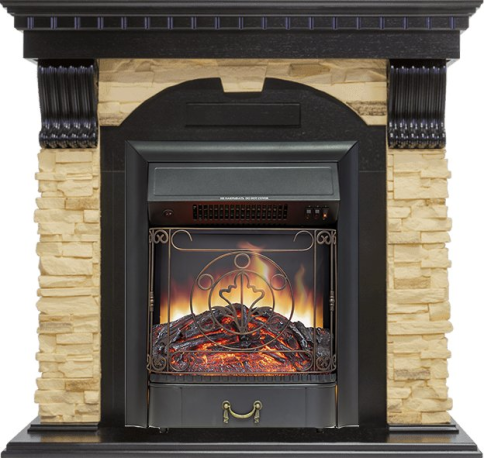 Каминокомплект Dublin - Венге / Сланец с очагом Majestic FX Black фото 1