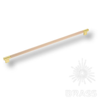 Brass Ручка рейлинг 9402-217 дерево/матовое золото 480 мм фото 1