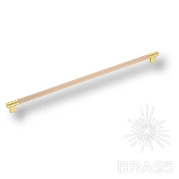 Brass Ручка рейлинг 9402-217 дерево/матовое золото 480 мм фото 1