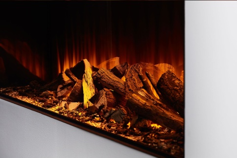 Трехсторонний электрокамин с обогревом BRITISH FIRES New Forest 1600 with Deluxe Real logs - 1600 мм фото 3