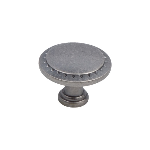 Ручка кнопка RK-086 BAZ чернёный старинный цинк фото 1