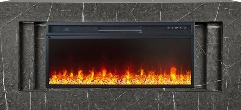 Каминокомплект Line 42 SFT Stone Touch (разборный) - Серый мрамор с очагом Vision 42 LED фото 1