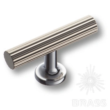 Brass Ручка кнопка 8887 0008 PN-PN глянцевый никель фото 1