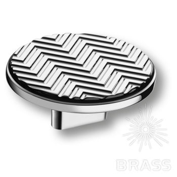 Brass Ручка кнопка 4198 016MP02 глянцевый хром 16 мм фото 1