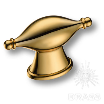 Brass Ручка кнопка 4124 016MP11 глянцевое золото 16 мм фото 1