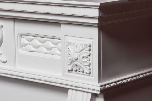 Каминокомплект Corsica - Матовый белый (Высота 1110мм) с очагом Dioramic 28 LED FX фото 3