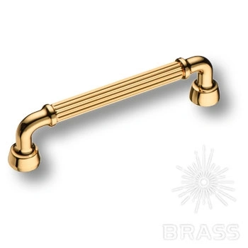 Brass Ручка скоба 1116 128MP11 глянцевое золото 128 мм фото 1