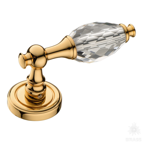 Brass Ручка дверная 0237-031Y латунь, глянцевое золото/прозрачный фото 1