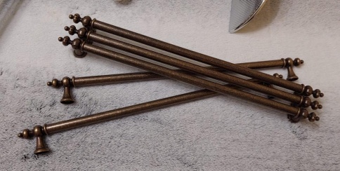 Brass Ручка скоба 1670-40-320-052 старая бронза гладкая 320 мм фото 2