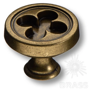 Brass Ручка кнопка 15.312.30.12 античная бронза фото 1