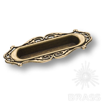 Brass Ручка врезная 15.100.96.12 античная бронза 96 мм фото 1