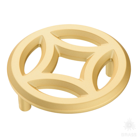 Brass Ручка кнопка 1283 064PC35 матовое золото 64 мм фото 1