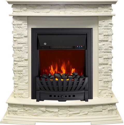 Каминокомплект Luzern - Слоновая кость с очагом Aspen Black фото 2