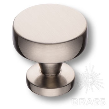 Brass Ручка кнопка 30-Inox никель фото 1