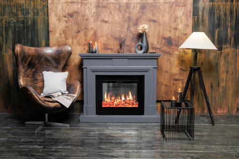 Каминокомплект Coventry Graphite Grey - Серый графит с очагом 5D V-ART 25 фото 2