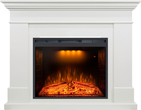 Каминокомплект California - Белый с очагом Emerald 28 фото 1