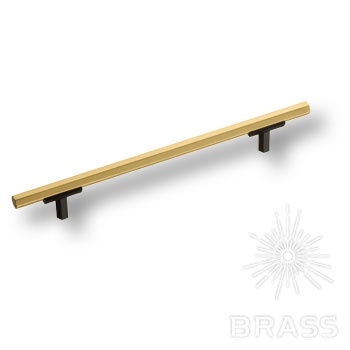 Brass Ручка рейлинг 776-160-Matt Black-Matt Gold черный/сатинированное золото 160 мм фото 1