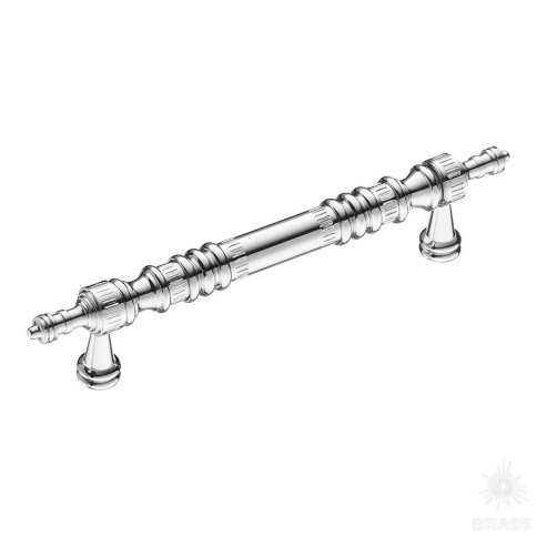 Brass Ручка скоба 25149-005-13-128 латунь глянцевый хром 128 мм фото 1