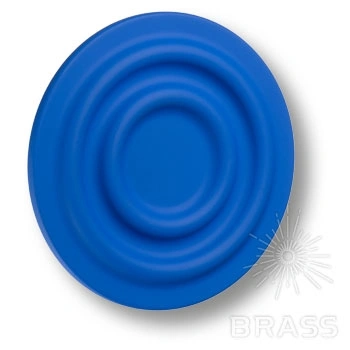 Brass Ручка кнопка детская 440025ST05 круг синий фото 1
