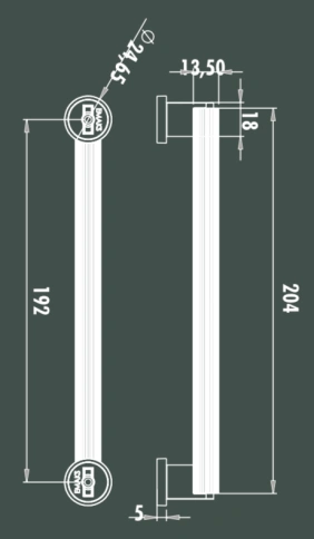 Brass Ручка скоба 3180 0192 Matt Black чёрный 192 мм фото 2